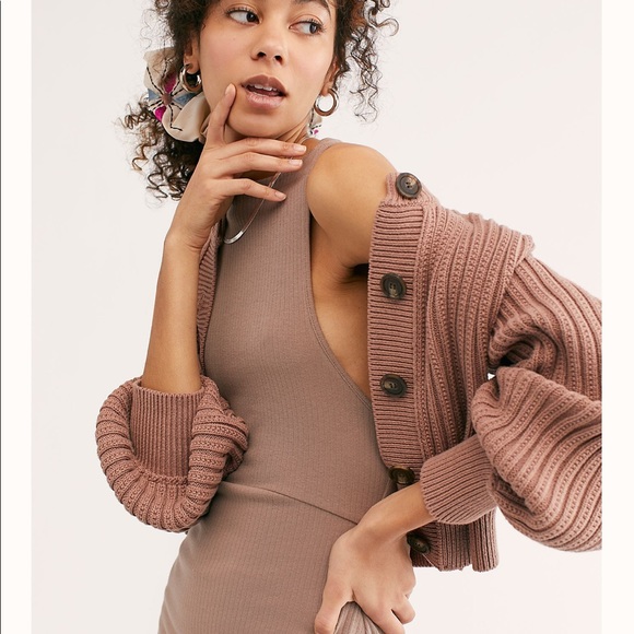 Free People | All Yours Mocha Brown Cardigan Small - Picture 3 of 7